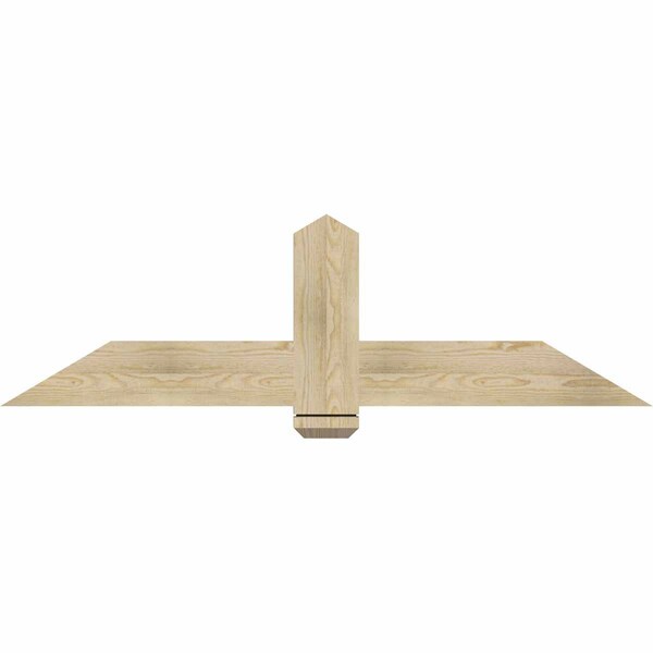 Ekena Millwork Eugene Rough Sawn Timber Gable Bracket, Douglas Fir, 60"W x 17"H x 2"D x 6"F, 7/12 Pitch GBW060X17X0206EUG00RDF - main